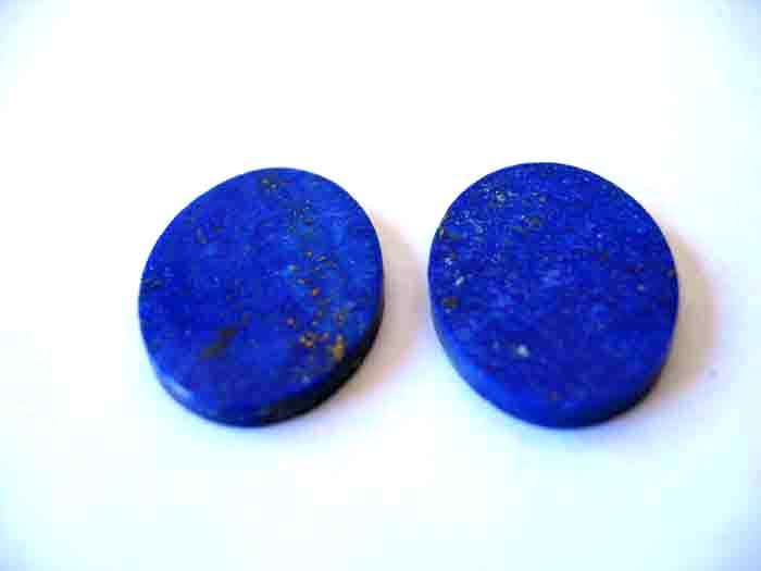 1 lot, 2 Pieces of  8.00 x 10.00 mm Oval cut  Lapis Lazuli , T. W. 3.09 ct.