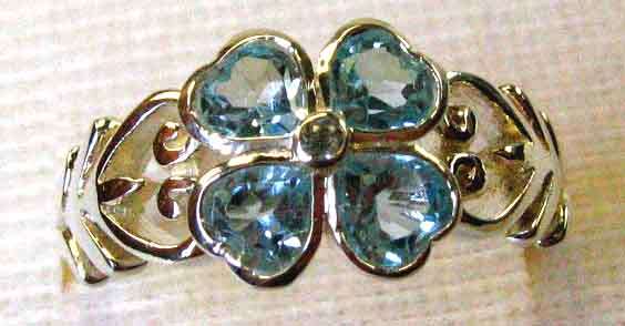 925-Sterling Silver and Sky Blue Topaz Ring
