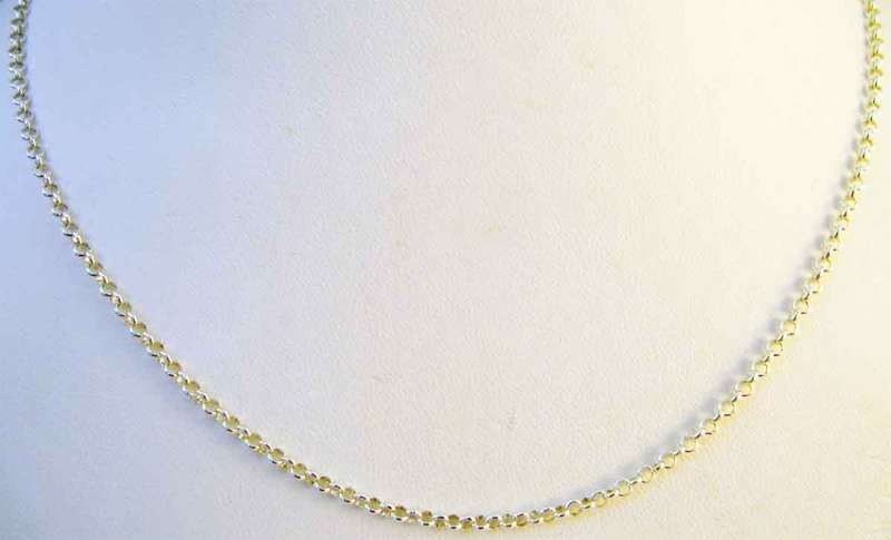 925 Sterling Silver  ' belcher ' Neckchain , 50 cm long