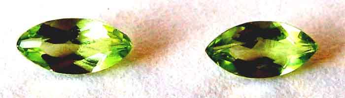 2 pieces of 5.00 x 2.50 mm marquise  cut Peridot .26 cts.price/ piece