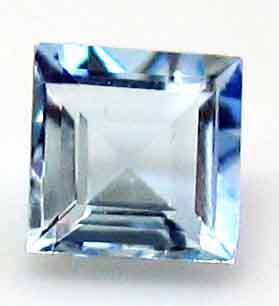 5.10 x5.10 mm Square cut Aquamarine 0.54 ct.
