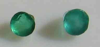 1 Lot , 2 Pieces of  2.85 mm Round  cut  Natural Emeralds , Total Carat  weight 0.22 ct.