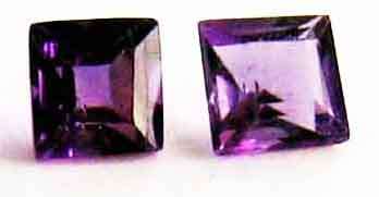 2 pieces of 6.00 x 6.00 mm square cut Amethysts, T.W. 2.08 ct.price/ piece
