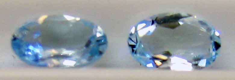 1 LOT, 2 PIECES OF 6.00 X 4.00 MM OVAL CUT AQUAMARINES T.W. 0.79CT.