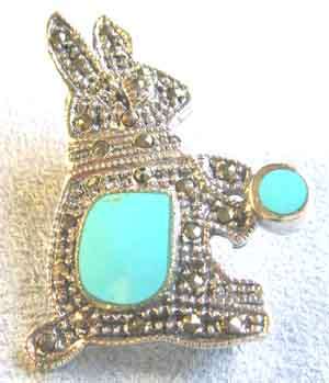 Glorious, Silver and Marcasite ` Rabit ` Brooch.