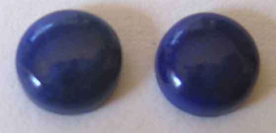 1 LOT, 2 PIECES OF 6.10 MM ROUND CAB. CUT LAPIS LAZULI, T.W.1.65 CT.