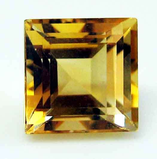 8.00 X 8.00 MM SQUARE CUT ,  YELLOW CITRINE 1.97 CT.