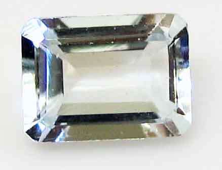 8.00 X 6.00 MM OCTAGONAL CUT, GENUINE  AQUAMARINE 1.22 CT.