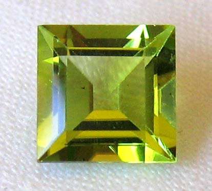 Peridot 6.00 x 6.00 mm Princes cut Genuine Peridot 1.16 ct.