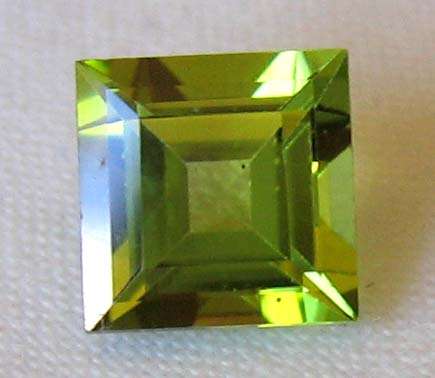 6.00 x 6.00 mm Square/ Princess cut Peridot 1.22 ct.