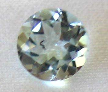 6.00 mm Round- faceted  cut Aquamarine  0.68 cts