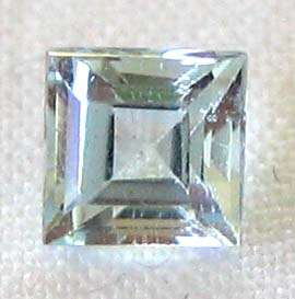 4.00 x 4.00 mm Princess/Sq cut Aquamarine 0.33 ct.