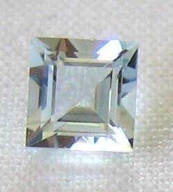 4.50 x 4.50 mm Princess cut Aquamarine 0.43 ct.