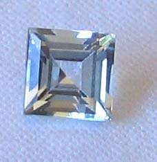 4.50 x 4.50 mm Square cut  Aquamarine, 0.48 ct.