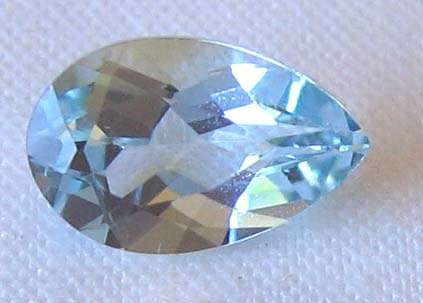 8.00 x 5.00 mm Pear - faceted  CUT AQUAMARINE 0.81 CT.