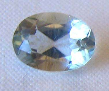 7.00 x 5.00 mm Oval- faceted  cut Aquamarine  0.76 cts.