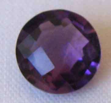 7.00 mm AAA Round Genuine Fancy -Faceted cut  Amethyst  1.08 ct.
