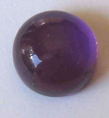 9.00 mm Round  Cabachon cut Amethyst,  3.50  cts.