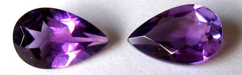 2pieces of   9.00 x 6.00 mm Pear cut Amethyst s, T. W. 1.96 cts.price/ piece