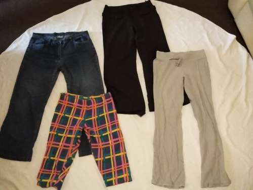 Lot of 4 ladies pants. Jeans, Formal wear, Casual and exercise. ML classics, JET, RED, LOOK!