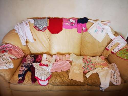 Big lot of baby girl clothing.