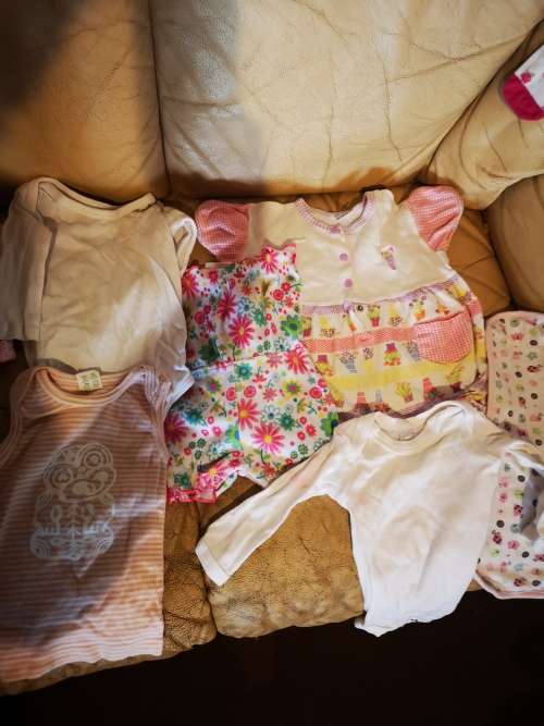 Big lot of baby girl clothing.