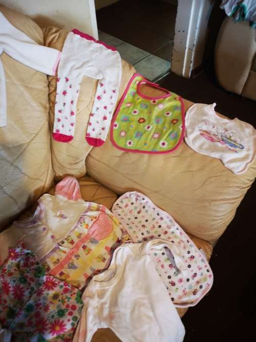 Big lot of baby girl clothing.
