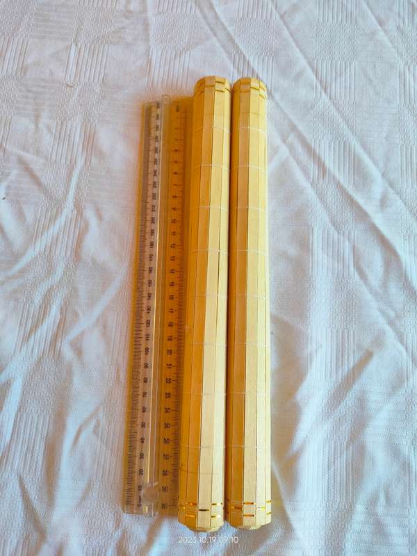 Stunning vintage chinese bamboo 1984 calendar scroll