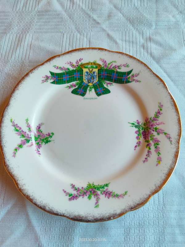 Vintage Royal Stafford Davidson side plate - Tartan series - replacement item