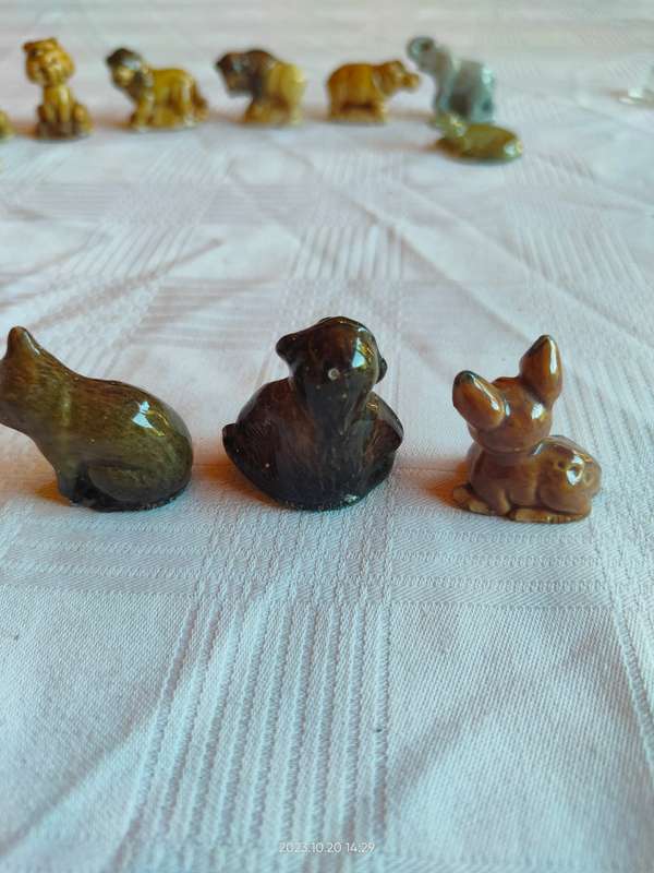Nice large lot of vintage Wade Whimsies ornaments.