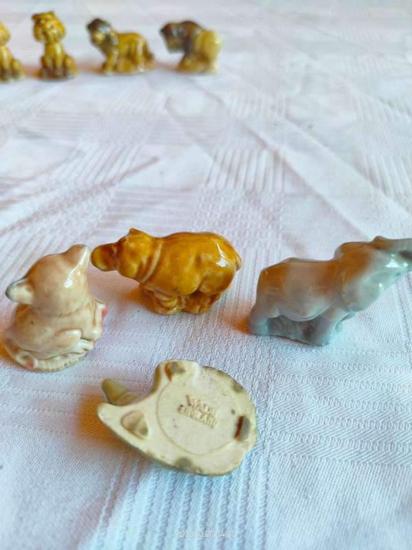 Nice large lot of vintage Wade Whimsies ornaments.