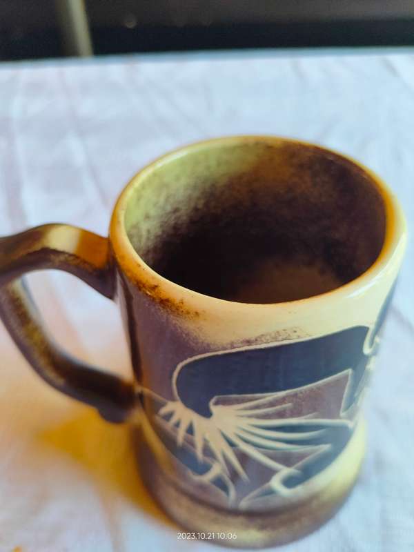 Large vintage Crescent handpainted beer mug