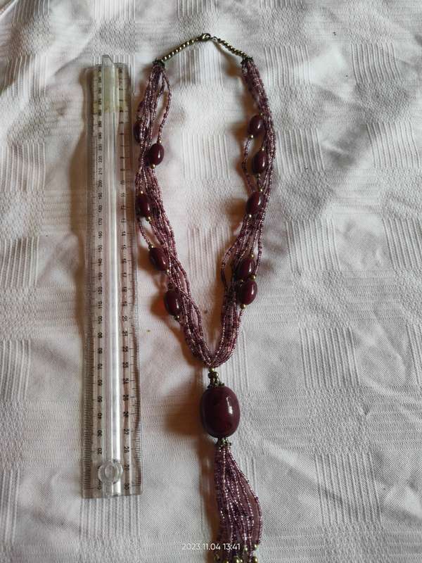 Stunning multistrand purple beaded necklace