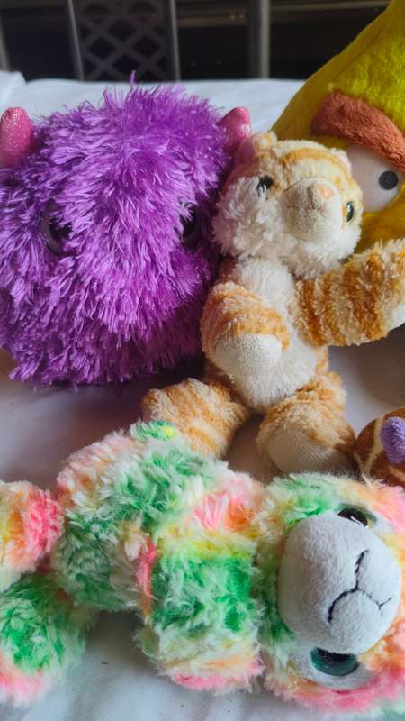Large lot of stuffed animal toys