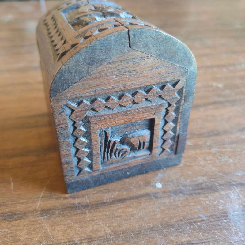 Vintage wooden puzzle box