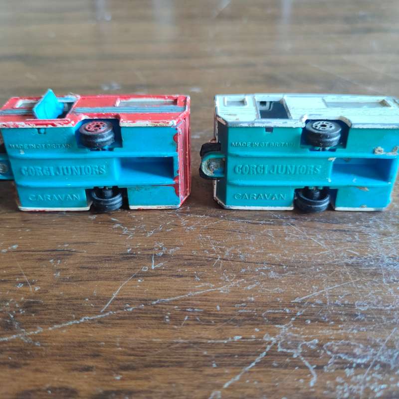 Vintage Corgi Juniors 1970`s - Made in Great Britain - lot of 2 caravans