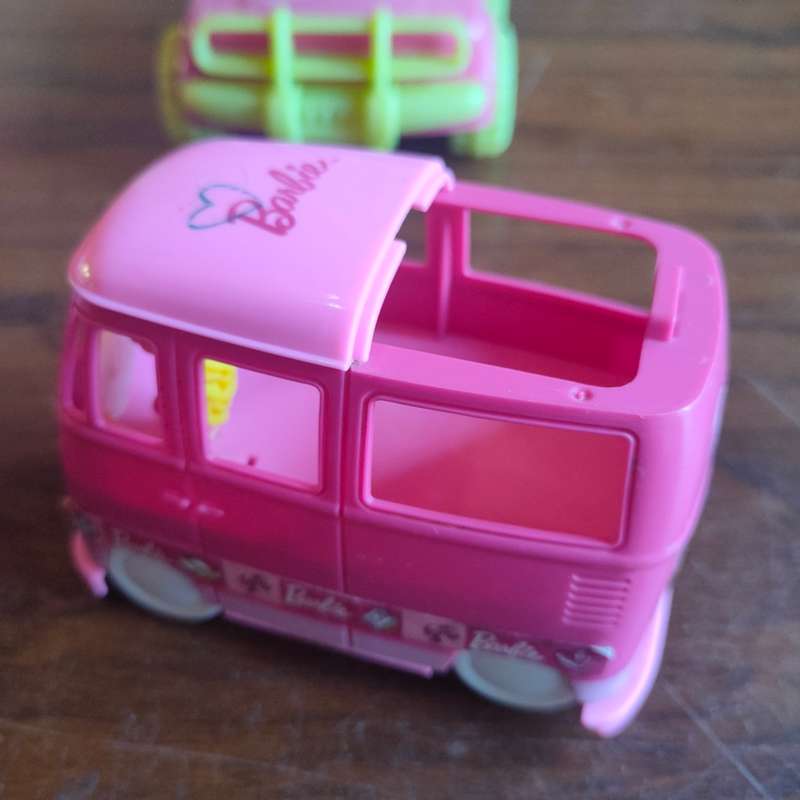 Three pink vehicles - 2 Barbie and 1 Simba