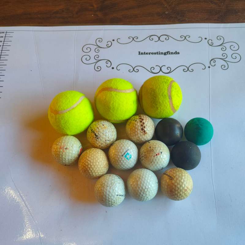 Golf and tennis balls lot