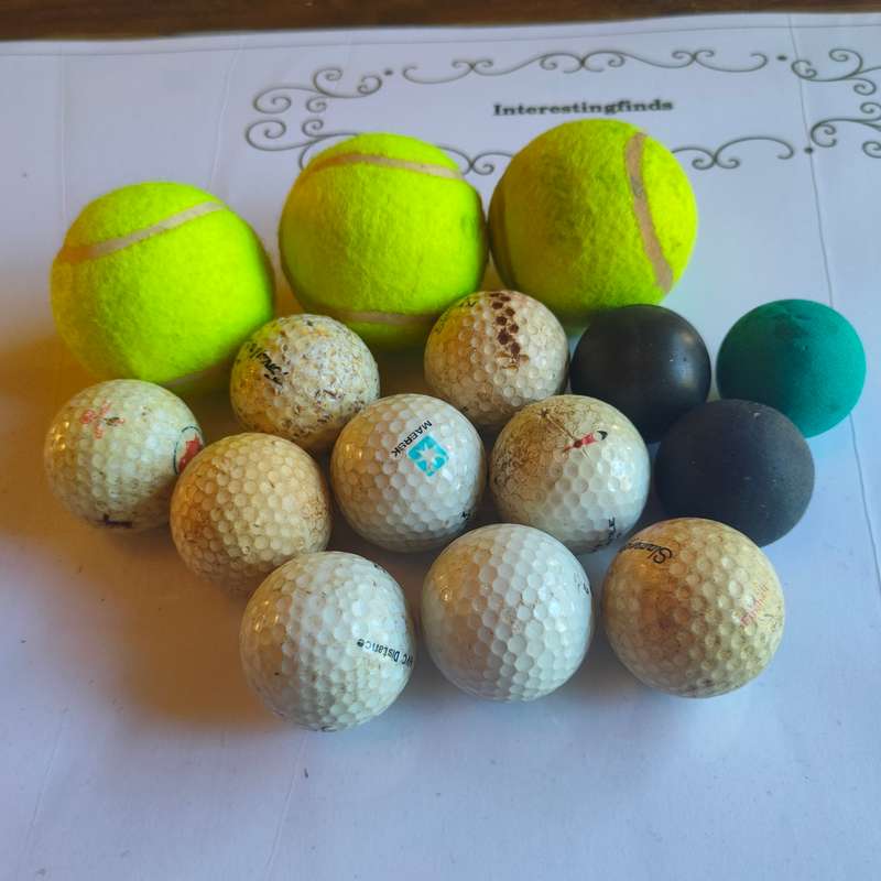 Golf and tennis balls lot
