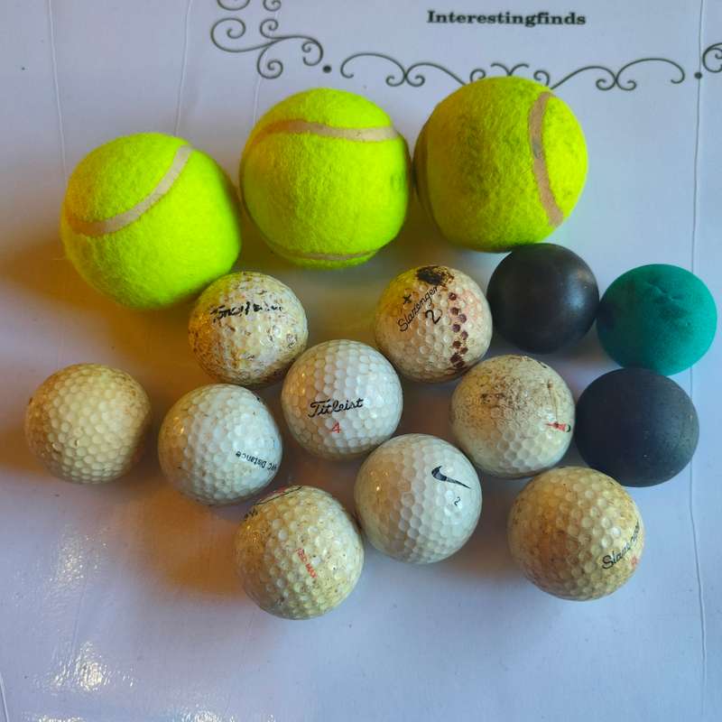 Golf and tennis balls lot