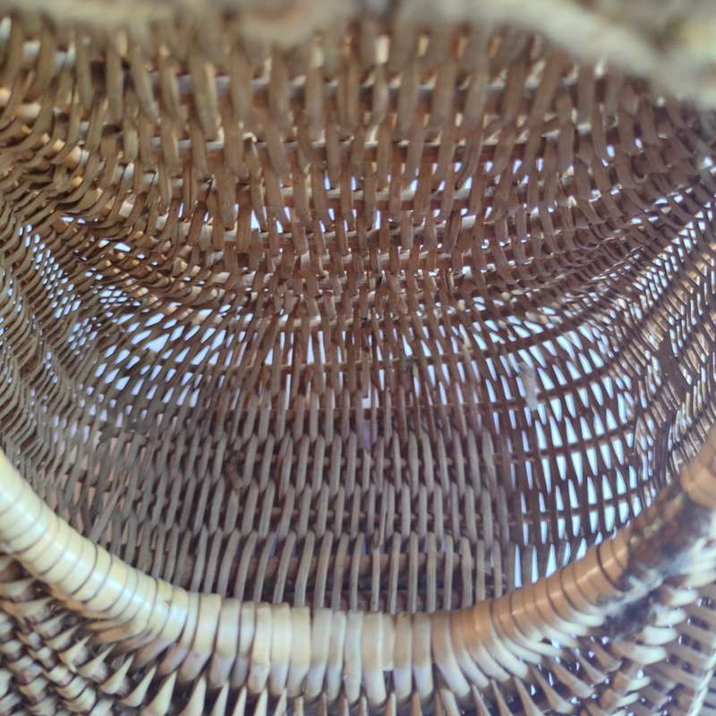 Vintage hippie style wicker bag