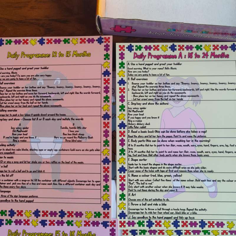 `Oh so exciting` activity box for babies and toddlers