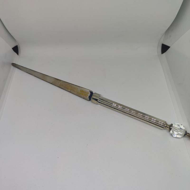 Vintage silverplate Elweco letter opener in original box