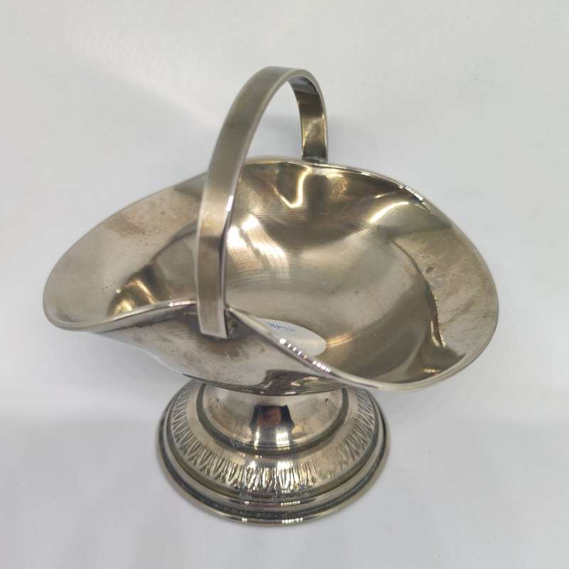 A gorgeous silver colored sweets bowl
