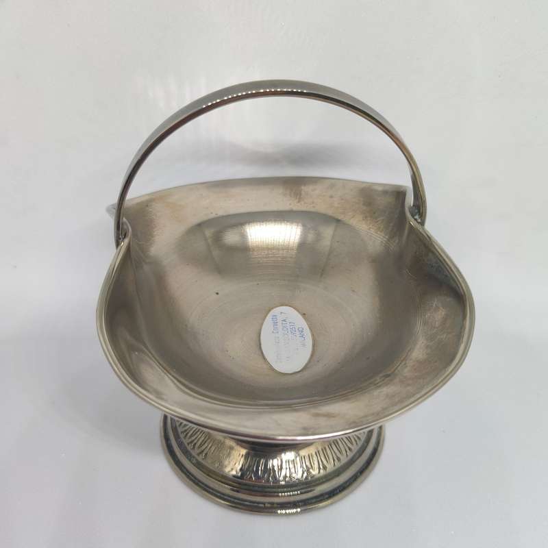 A gorgeous silver colored sweets bowl
