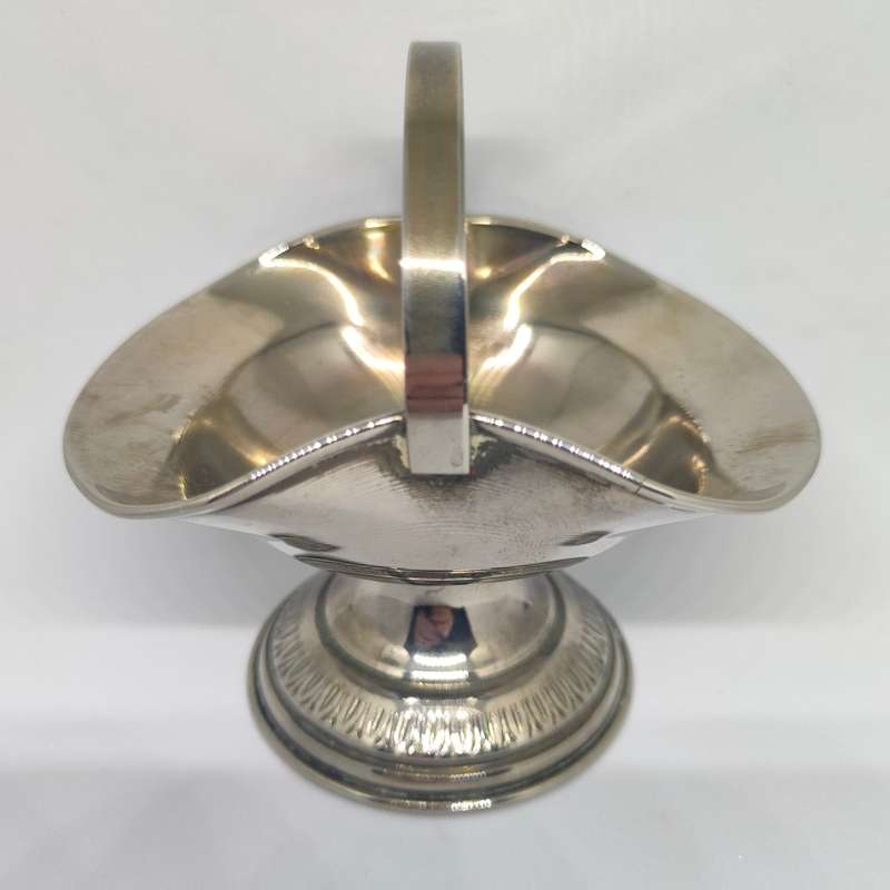 A gorgeous silver colored sweets bowl
