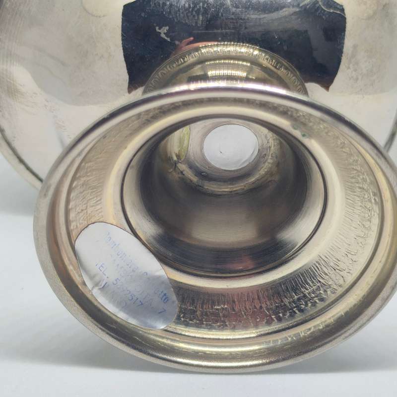 A gorgeous silver colored sweets bowl