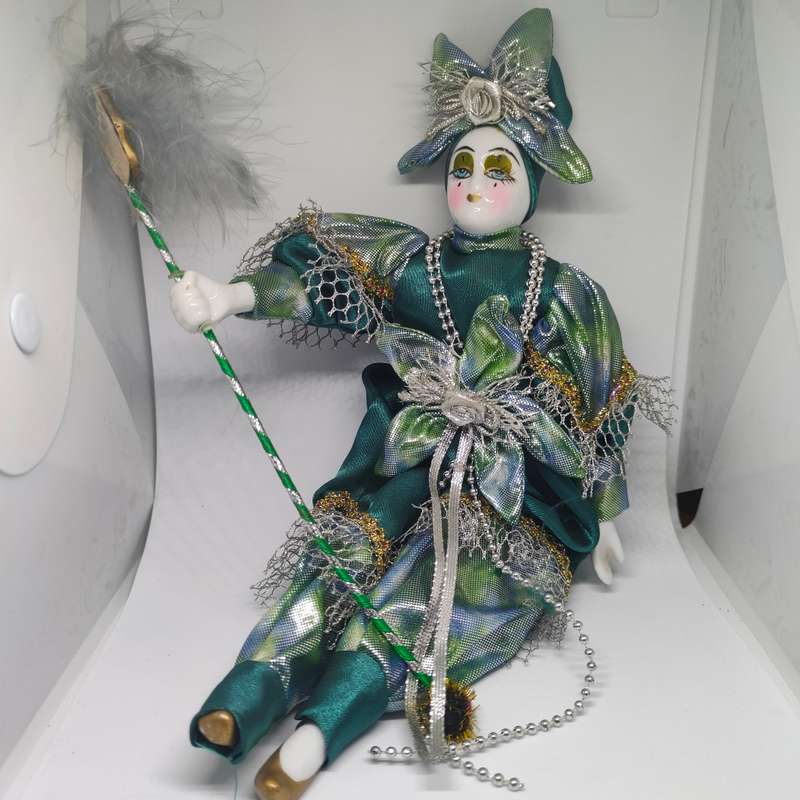 Gorgeous porcelain jester/harlequin