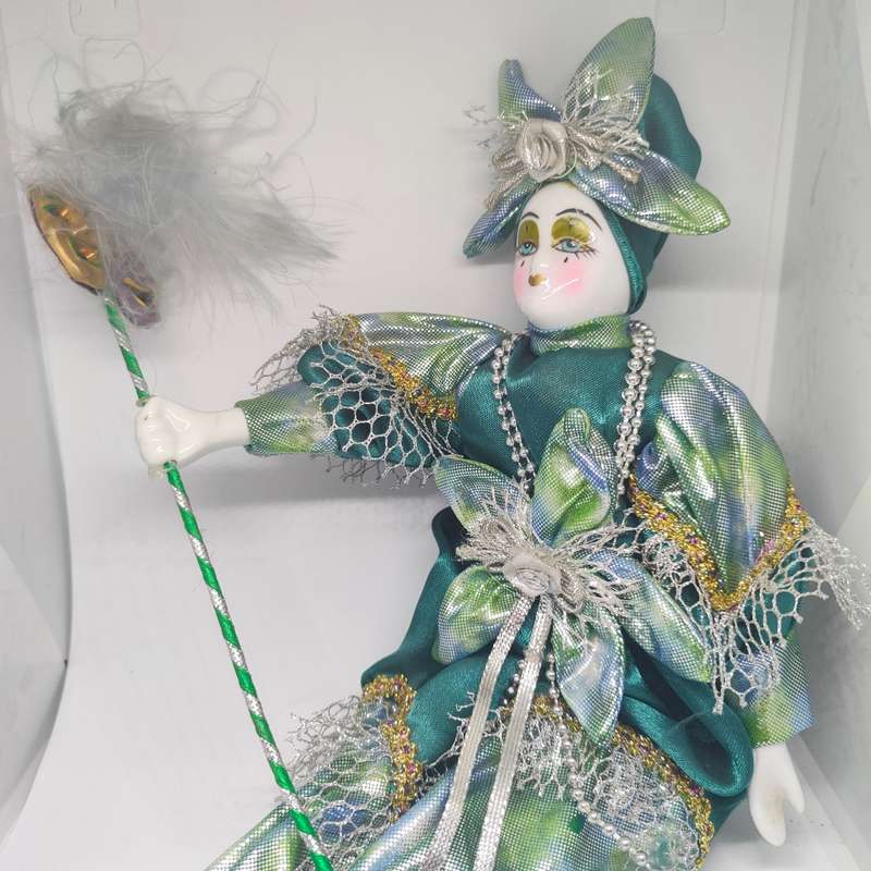 Gorgeous porcelain jester/harlequin