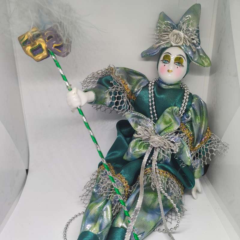 Gorgeous porcelain jester/harlequin
